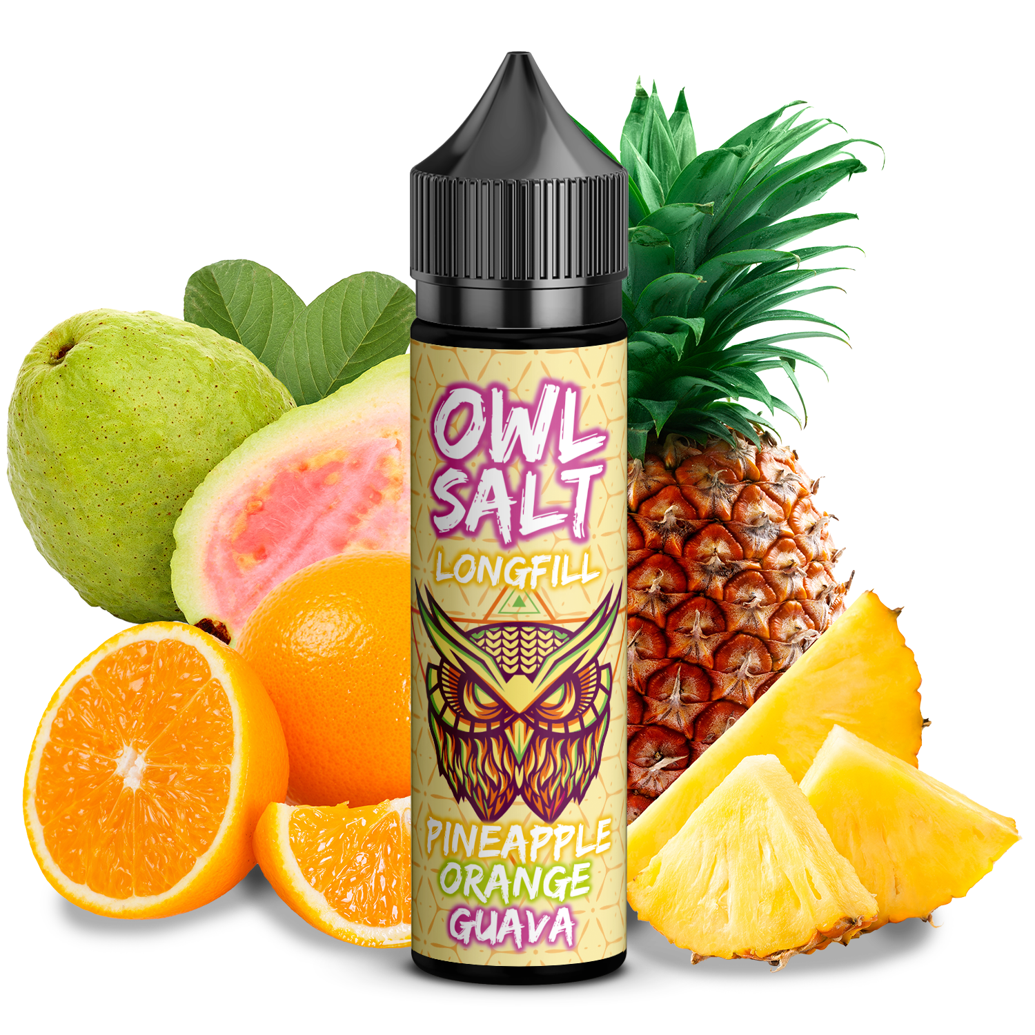 OWL SALT Longfill Pineapple Orange Guava