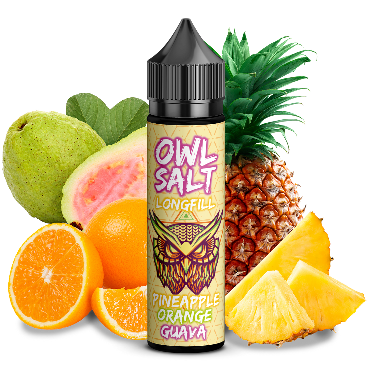 OWL SALT Longfill Pineapple Orange Guava