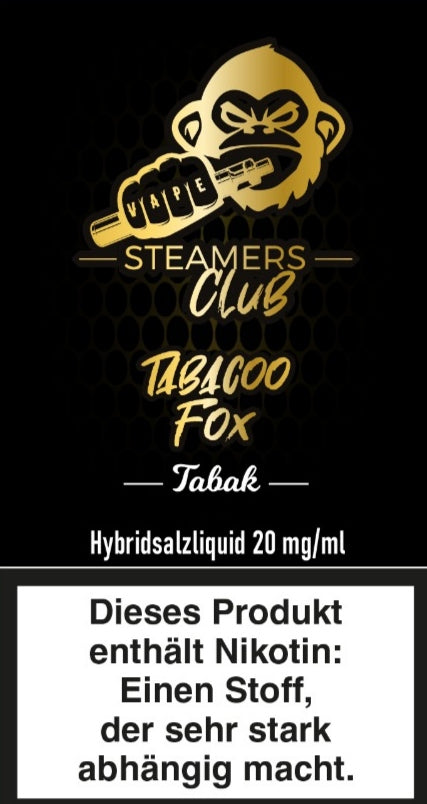 Steamers Club Liquid Tabacco Fox 10ml 20mg